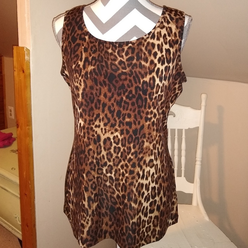 NWOT cheetah top by IMAN